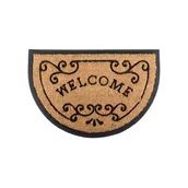 Wycieraczki - Wycieraczka gumowo-kokosowa Walker 60 x 40 cm Welcome brązowy - miniaturka - grafika 1