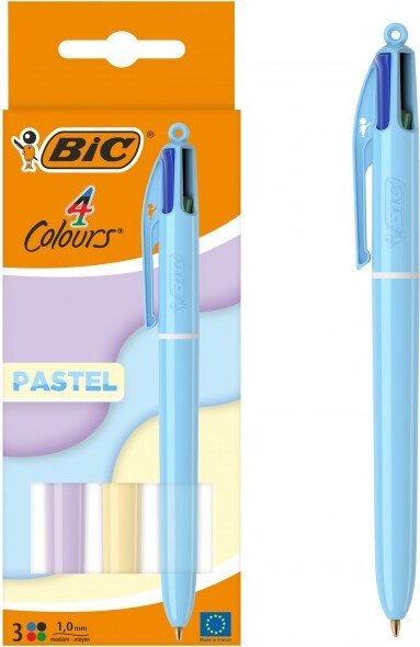 Długopis BIC 4 Colours Pastel AST blister 1 szt.mix