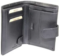 Portfele - Portfel Męski Skórzany EL FORREST Skóra Licowa Duży Pionowy Z Zapięciem Dwa Skrzydełka 988 67 RFID CZARNY 13 x 10 x 3 [cm] - miniaturka - grafika 1