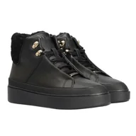 Botki damskie - Buty Calvin Klein Hell Cupsole Hi Top Wl W HW0HW01208 czarne - miniaturka - grafika 1