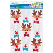 Pozostałe akcesoria dla plastyków - Craft with Fun Ozdoba Bn Eva Renifer samoprzylepna 9szt Pbh 12/288 - miniaturka - grafika 1