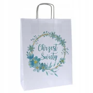 Akcesoria do pakowania - torba papierowa na prezent Chrzest Święty chłopiec - miniaturka - grafika 1