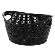 Pudła i pojemniki do przechowywania - Koszyk owalny M 3,3 l WILLOW czarny - miniaturka - grafika 1