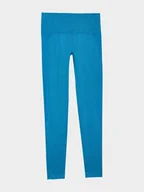 Spodnie sportowe damskie - 4F Legginsy sportowe w kolorze niebieskim - miniaturka - grafika 1