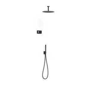 Tres Shower Technology Zestaw prysznicowy podtynkowy termostatyczny elektroniczny z deszczownicą czarny mat 09288567NM - odbiór osobisty: Kraków, Warszawa - Zestawy prysznicowe - miniaturka - grafika 1