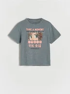 Koszulki dla dziewczynek - Reserved - T-shirt SmileyWorld® - lawendowy - miniaturka - grafika 1