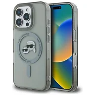 Etui i futerały do telefonów - Etui KARL LAGERFELD IML Metal Karl&Choupette Head MagSafe do Apple iPhone 16 Pro Max Czarny | Bezpłatny transport - miniaturka - grafika 1