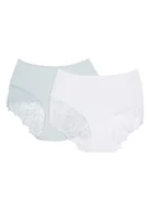 Majtki damskie - Majtki z wysokim stanem Pinky 2-pak Esotiq kremowy, miętowy M - miniaturka - grafika 1