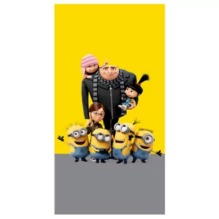 Ręcznik bawełniany 70x140 Dru Gru i Minionki - Okrycia kąpielowe dla dzieci - miniaturka - grafika 1