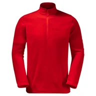 Bluzy męskie - Męski Polar JACK WOLFSKIN TAUNUS HZ M 1709522-2206 – Czerwony - miniaturka - grafika 1