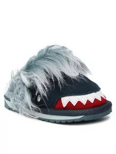 Buty dla dziewczynek - Emu Australia Kapcie Monster Slipper K12620 Granatowy - grafika 1