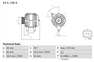 Alternatory - Alternator Bosch 0 986 049 091 - miniaturka - grafika 1