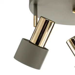 Spot sufitowy Destin, 3-pkt. zielony/mosiądz - Lampy sufitowe - miniaturka - grafika 5