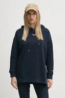 Bluzy damskie - Pepe Jeans bluza FERGIE damska kolor granatowy z kapturem z nadrukiem PL581455 - miniaturka - grafika 1