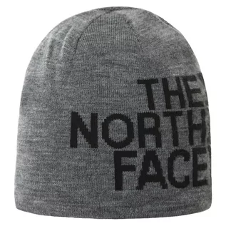 Czapki damskie - The North Face Czapka Reversible Banner Beanie medium grey heather/tnf black apm_679894793758 - grafika 1