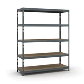 Szafy i regały magazynowe - B2B Partner Regał półkowy 1966 x 1600 x 600 mm, nośność 350 kg 540033 - miniaturka - grafika 1