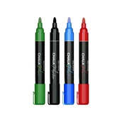 Akcesoria do tablic - Zestaw markerów kredowych: biały, różowy, zielony, złoty - miniaturka - grafika 1