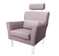 Fotele - Fotel DENVER nogi białe MG55 - miniaturka - grafika 1