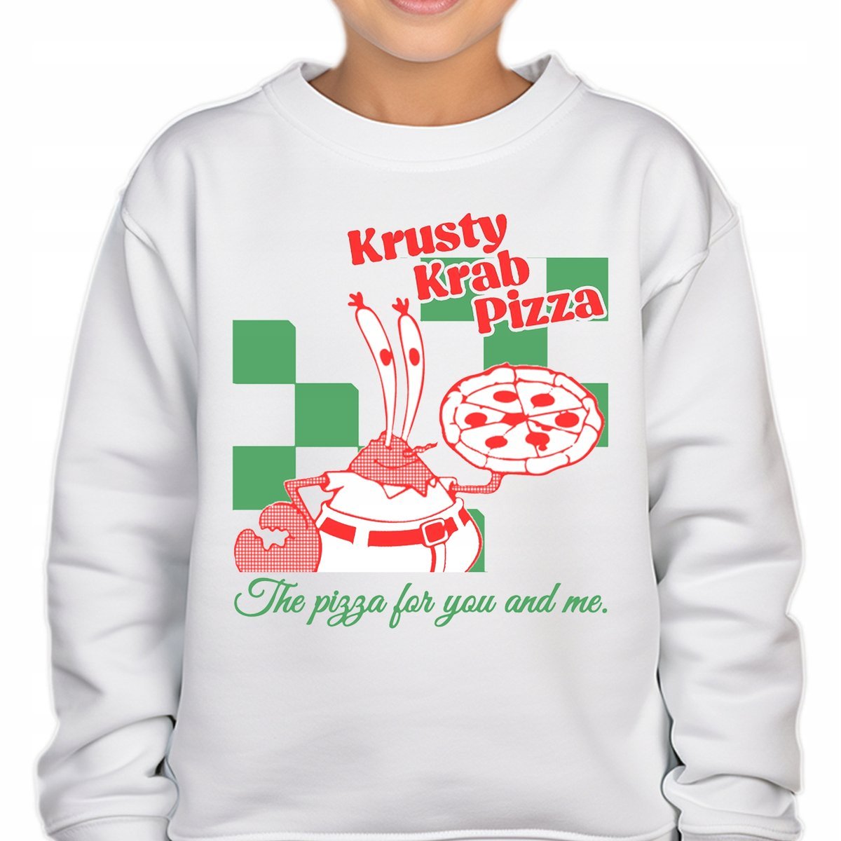 Bluza Dziecięca Biała TŁUSTY KRAB SPONGEBOB Bajka Kreskówka - 140 cm Wzory