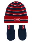 Czapeczki dla niemowląt - Levi's Kids 2-częściowy zestaw w kolorze czerwonym - miniaturka - grafika 1