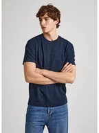Koszulki męskie - Pepe Jeans Koszulka "Connor" w kolorze granatowym - miniaturka - grafika 1