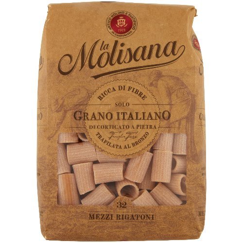 Makaron pełnoziarnisty La Molisana Mezzi Rigatoni n.32 500g rurki
