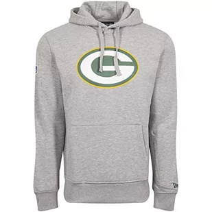 New Era męski sweter z kapturem NFL Green Bay Packers Logo, kolor: szary szary , rozmiar: large 11073770-Grey - Bluzy męskie - miniaturka - grafika 1