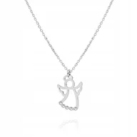 Biżuteria dla dzieci - Naszyjnik Srebrny z Aniołkiem Anioł 925 ŻYCZENIA PUDEŁECZKO GRATIS - miniaturka - grafika 1