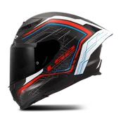 Kaski motocyklowe - Kask Integralny LS2 FF807 Dragon Subic Złamany Biały/Niebieski/CzerwonyL - miniaturka - grafika 1