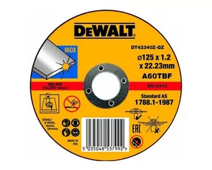 DeWalt Tarcza Korundowa Metalu DT42340Z 125x1,2mm - Tarcze do pił - miniaturka - grafika 1