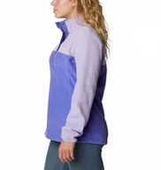 Koszulki sportowe damskie - Damski polar nierozpinany bez kaptura COLUMBIA Benton Spring Half Snap Pullover - fioletowy - miniaturka - grafika 1