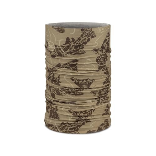 BUFF Komin Coolnet UV Elastyczna, Ochrona UPF50, Lekka, Elastyczna, Materiał Z Recyklingu, Sport, Lato One Size Beżowy