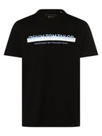 Koszulki męskie - Tom Tailor Denim T-shirt męski Mężczyźni Bawełna czarny nadruk, S - miniaturka - grafika 1