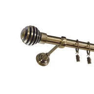 Karnisze - Karnisz pojedynczy ZEUS Ø25, 160 cm luka złoto - miniaturka - grafika 1