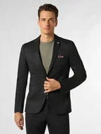 Garnitury - Finshley & Harding London Męska marynarka od garnituru modułowego Mężczyźni Slim Fit niebieski w kratkę, 44 - miniaturka - grafika 1