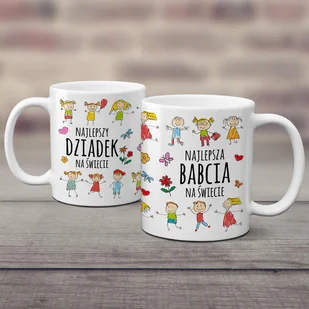 Zestaw kubków - Najlepsza Babcia na świecie i Najlepszy Dziadek na świecie - Kubki - miniaturka - grafika 1