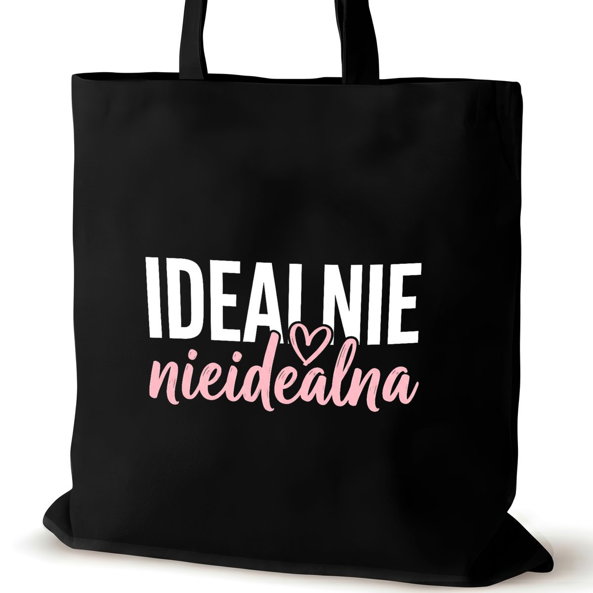 Torba bawełniana dla VIRAL na ramię czarna napisem pracy duża śmieszna