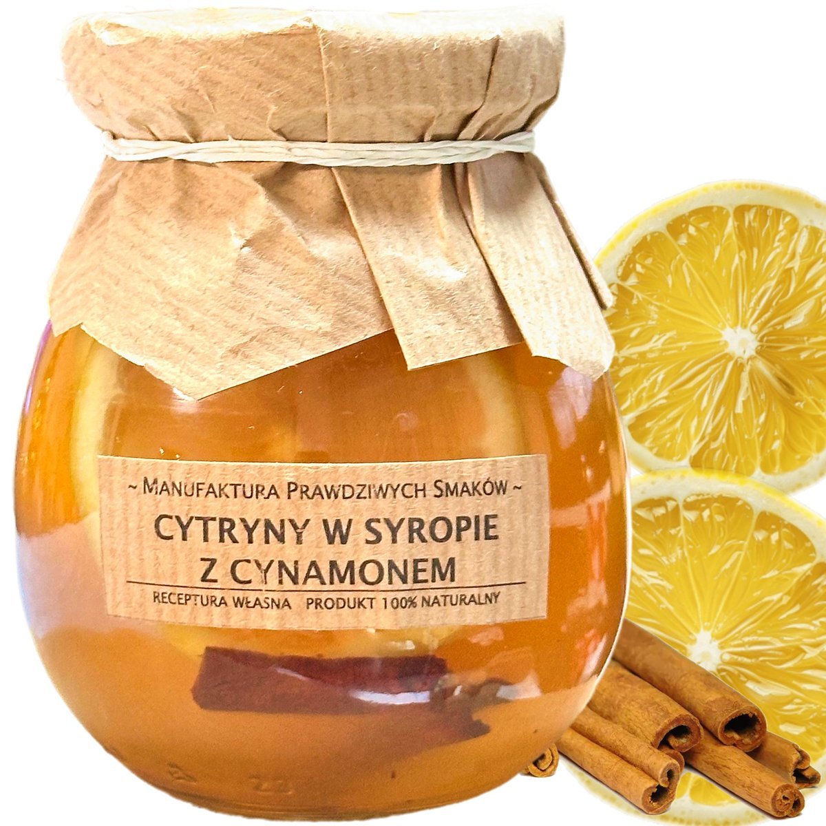 Cytryna w syropie z cynamonem plastry 100% naturalna bez konserwantów