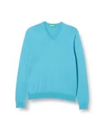 Swetry męskie - United Colors of Benetton sweter męski, Niebieski 1y3, S - miniaturka - grafika 1