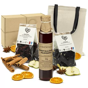 Kosz prezentowy SYROP HERBATA POMARAŃCZA - Zestawy upominkowe - miniaturka - grafika 1