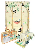 Maty piankowe - Mata Piankowa Edukacyjna Duża Składana 120x180 Xpe Zwierzątka Panda - miniaturka - grafika 1