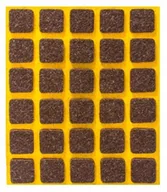 Meble modułowe i akcesoria - Podkładka filcowa samoprzylepna brązowa 15 x 15 30 sztuk ANDPOL - miniaturka - grafika 1