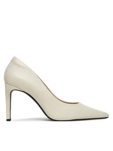 Calvin Klein Szpilki Pump 90 Pointy Hw Bar Lth HW0HW02527 Beżowy - Czółenka - miniaturka - grafika 1