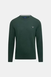 Swetry męskie - GANT Wełniany sweter - Zielony ciemny - Mężczyzna - M (M) - 86,211,374 - grafika 1
