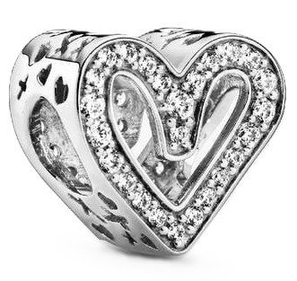 Charms Pandora 798692C01 Lśniące asymetryczne serce