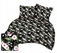 Pościel - pościel bawełna lux 220x240 + 2 poszewka B 335 trzy róże na czarnym - miniaturka - grafika 1