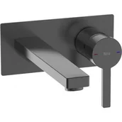 Baterie podtynkowe - Roca Naia Black bateria umywalkowa podtynkowa czarny szczotkowany A5A3596NM0 - miniaturka - grafika 1