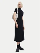 Sukienki - Desigual Sukienka codzienna Cincinnati 24WWVK67 Czarny Slim Fit - miniaturka - grafika 1