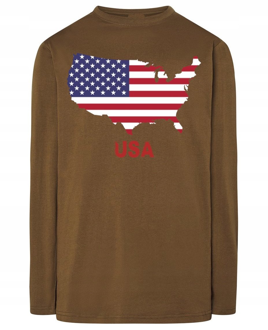 Longsleeve męski fajny nadruk USA r.XXL