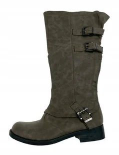 Brązowe kozaki płaskie TwoLips 36 - Kozaki damskie - miniaturka - grafika 1